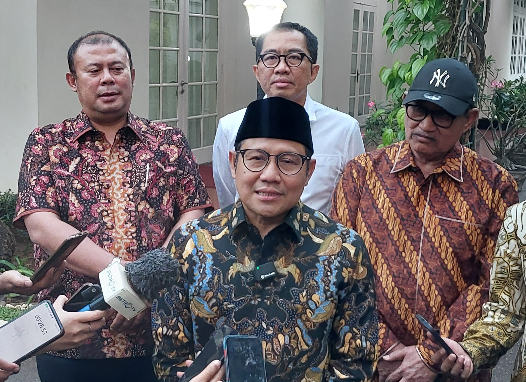 Menteri Koordinator Bidang Pemberdayaan Masyarakat Abdul Muhaimin Iskandar saat diwawancarai. (BeritaNasional/Ahda)