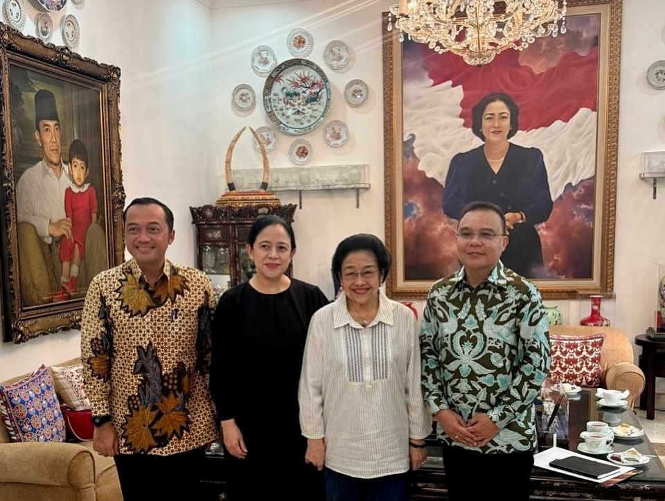 Menteri Sekretaris Negara Prasetyo Hadi saat bertemu Megawati. (Foto/instagram Sufmi Dasco)