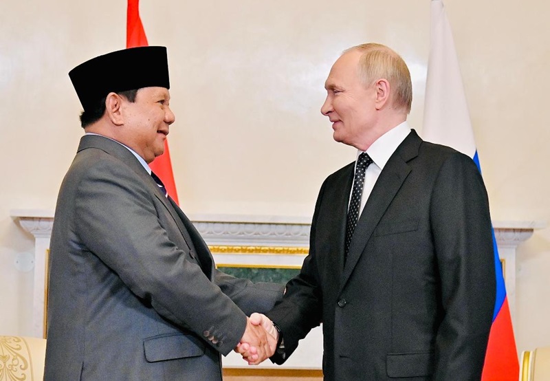 Presiden Prabowo bertemu Putin (Foto/PBMI)