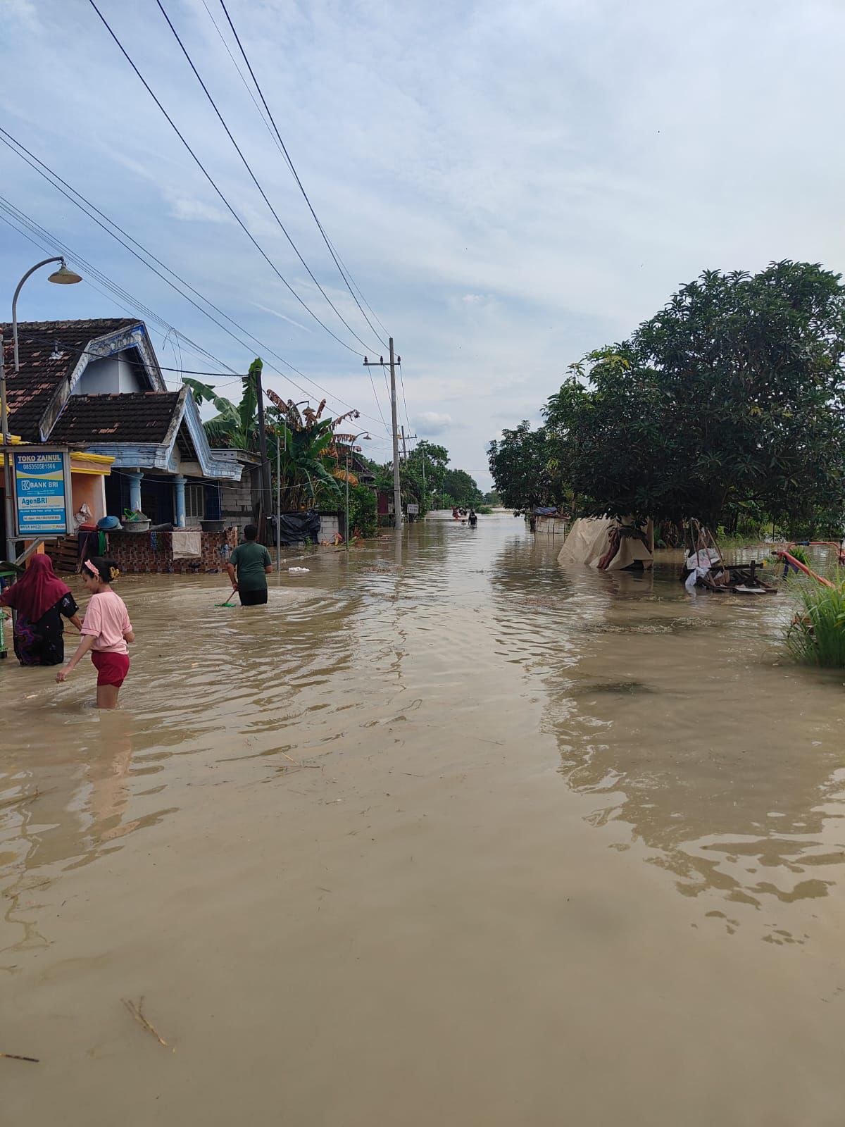 Banjir di Kabupaten Gresik Jawa Timur. (BeritaNasional/BNPB)