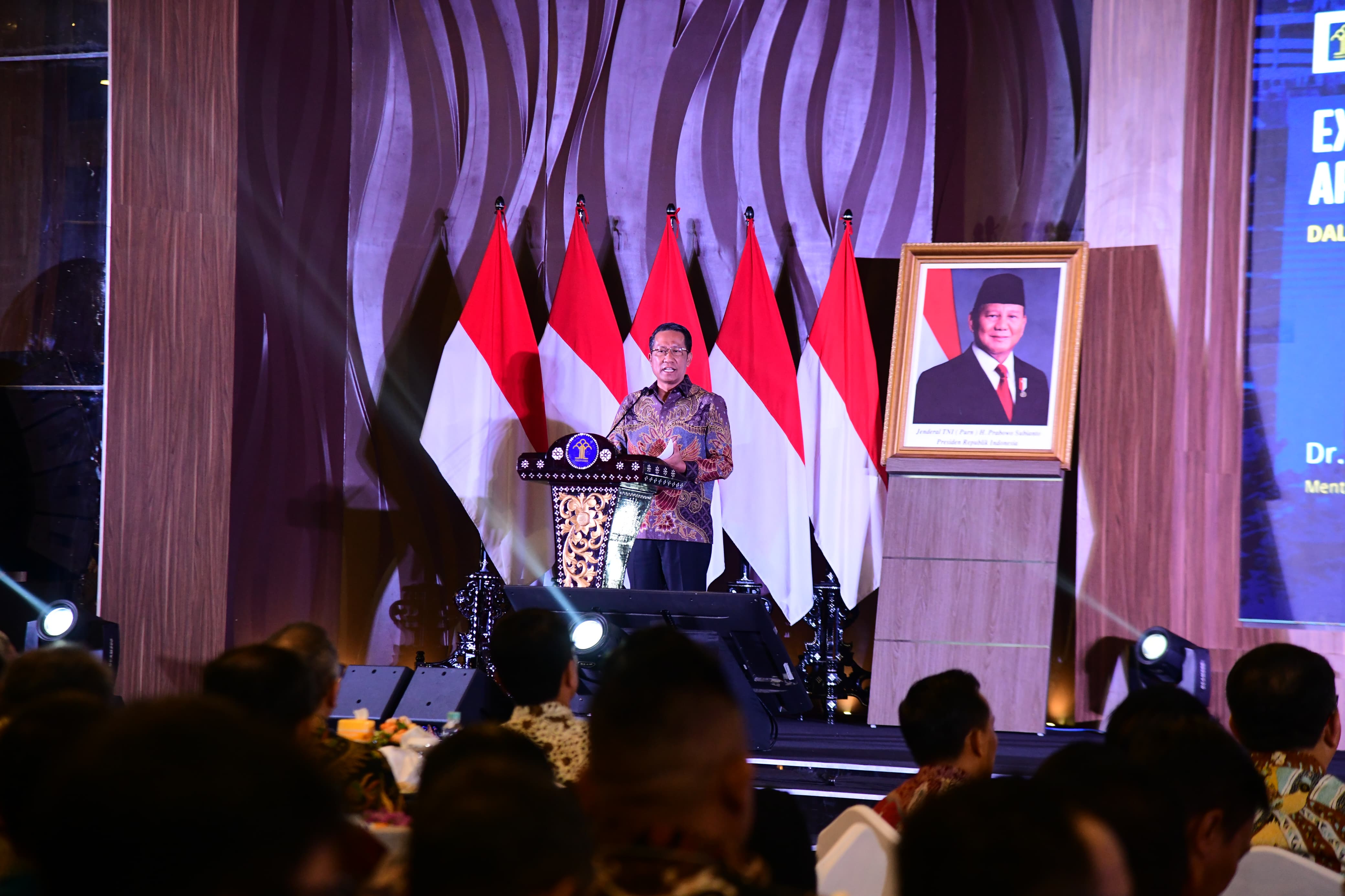 Menteri Hukum Supratman Andi Agtas menyampaikan pidatonya di Jakarta. (BeritaNasional/dok Kemenkum)