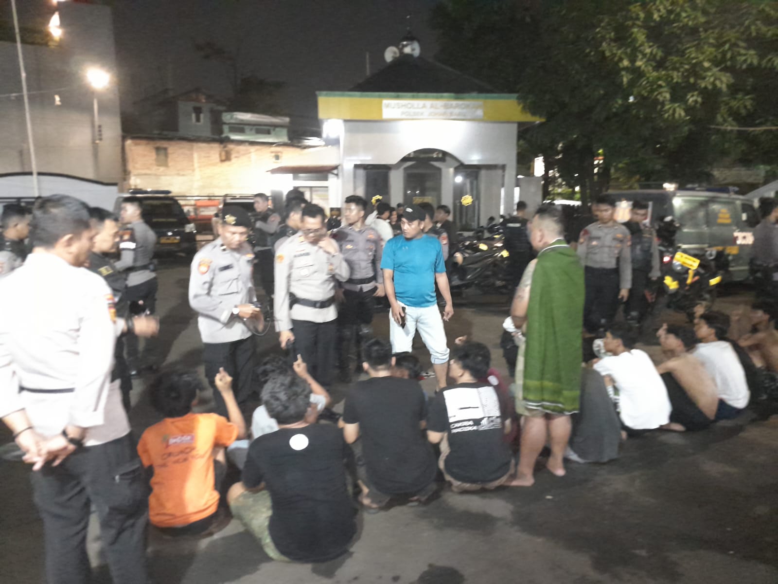 Polisi menangkap pelaku tawuran di Jakarta Pusat. (Foto/Istimewa)