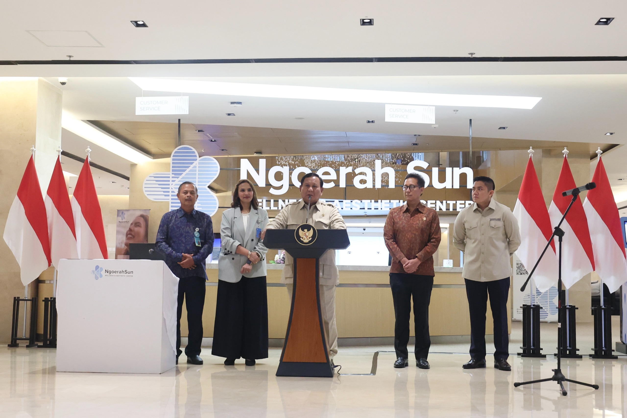 Presiden Prabowo Subianto resmikan NSWAC Bali. (BeritaNasional/Setpres)