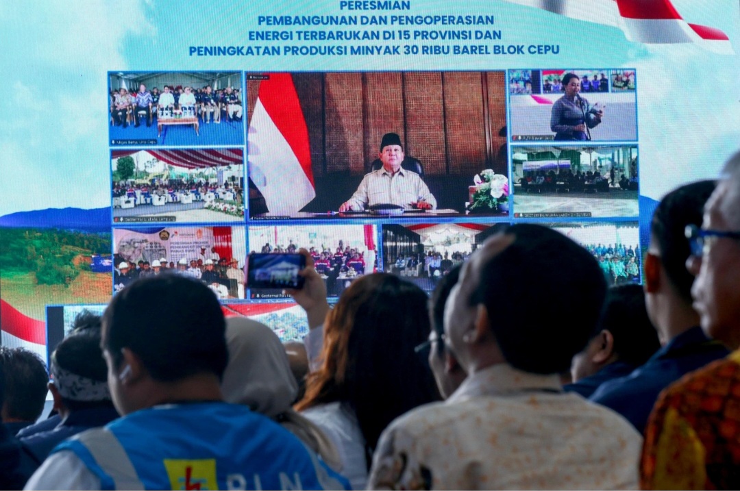 Presiden Prabowo Subianto Video Conference Peresmian Pembangunan dan Pengoperasian Energi Terbarukan di 15 Provinsi (BeritaNasional/Setpres)