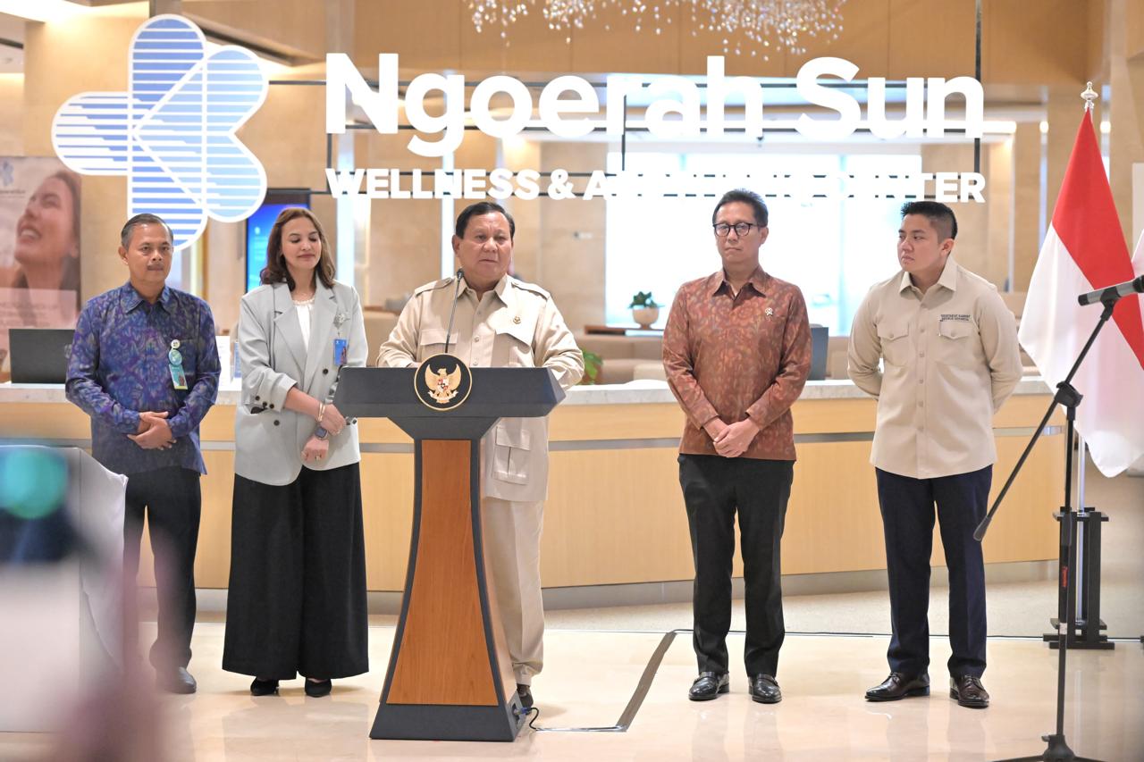 Presiden Prabowo Subianto resmikan NSWAC Bali. (BeritaNasional/Setpres)