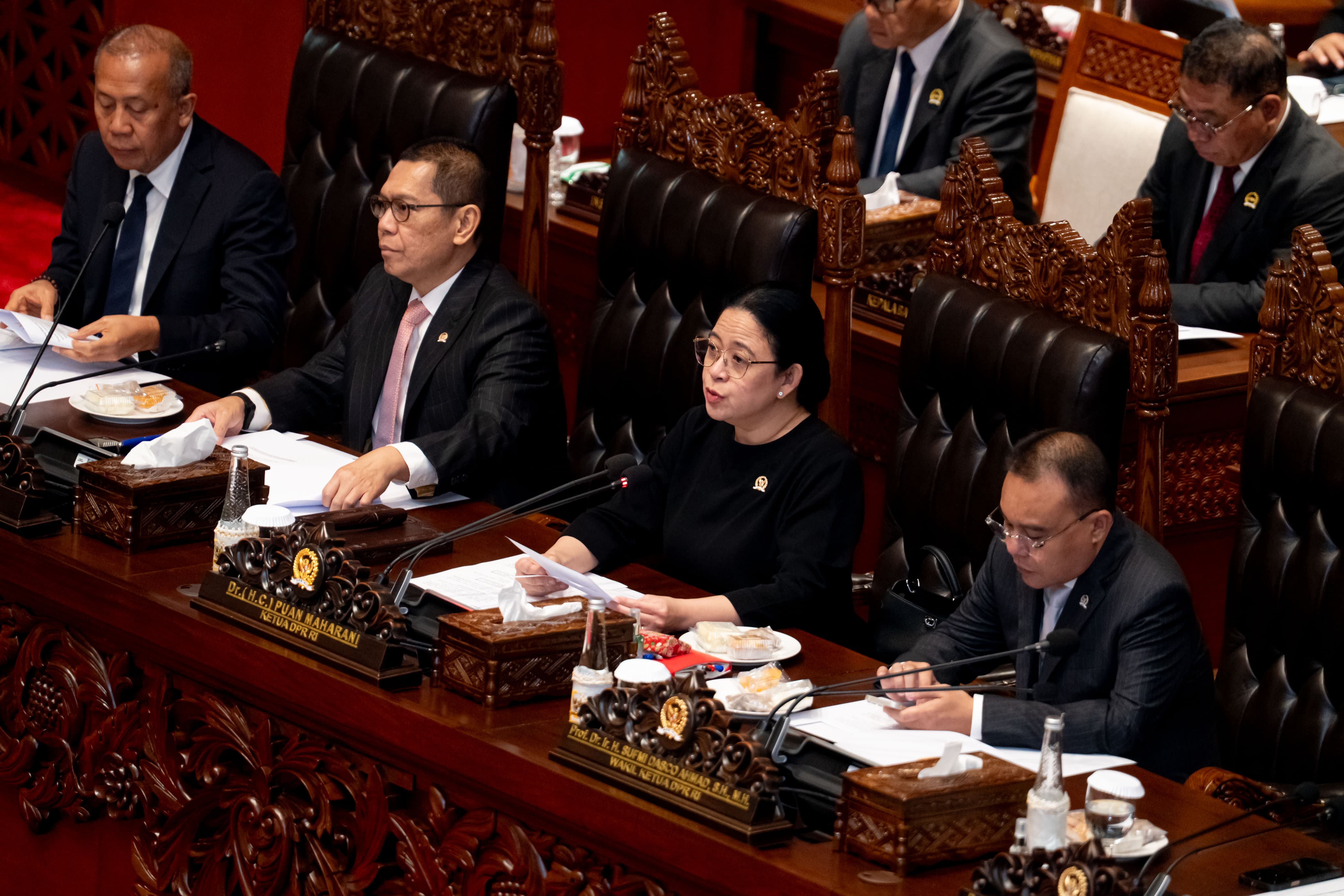 Ketua DPR Puan Maharani saat pimpin Sidang Paripurna di gedung DPR. (BeritaNasional/istimewa)