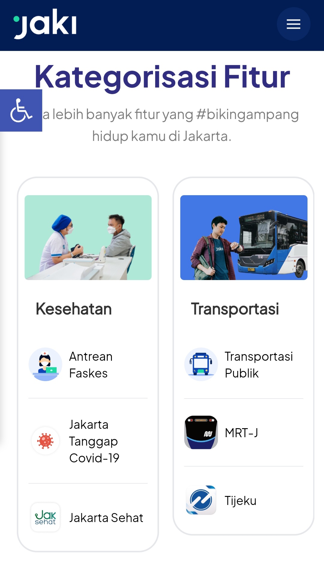 Layanan aplikask JAKI. (BeritaNasional/dok pribadi)
