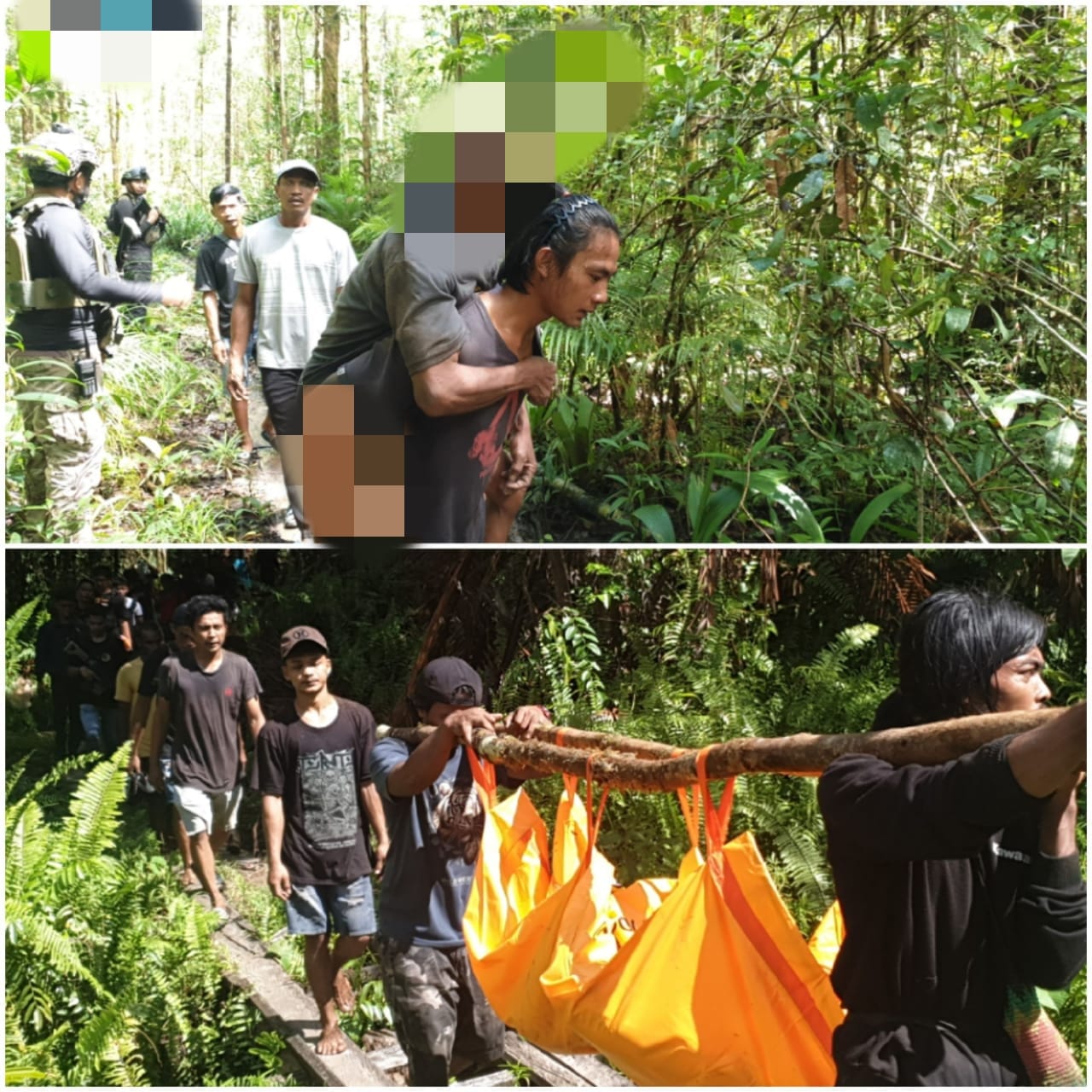Tim evakuasi korban serangan orang tidak dikenal di Yahukimo Papua. (BeritaNasional/dok humas Polri)