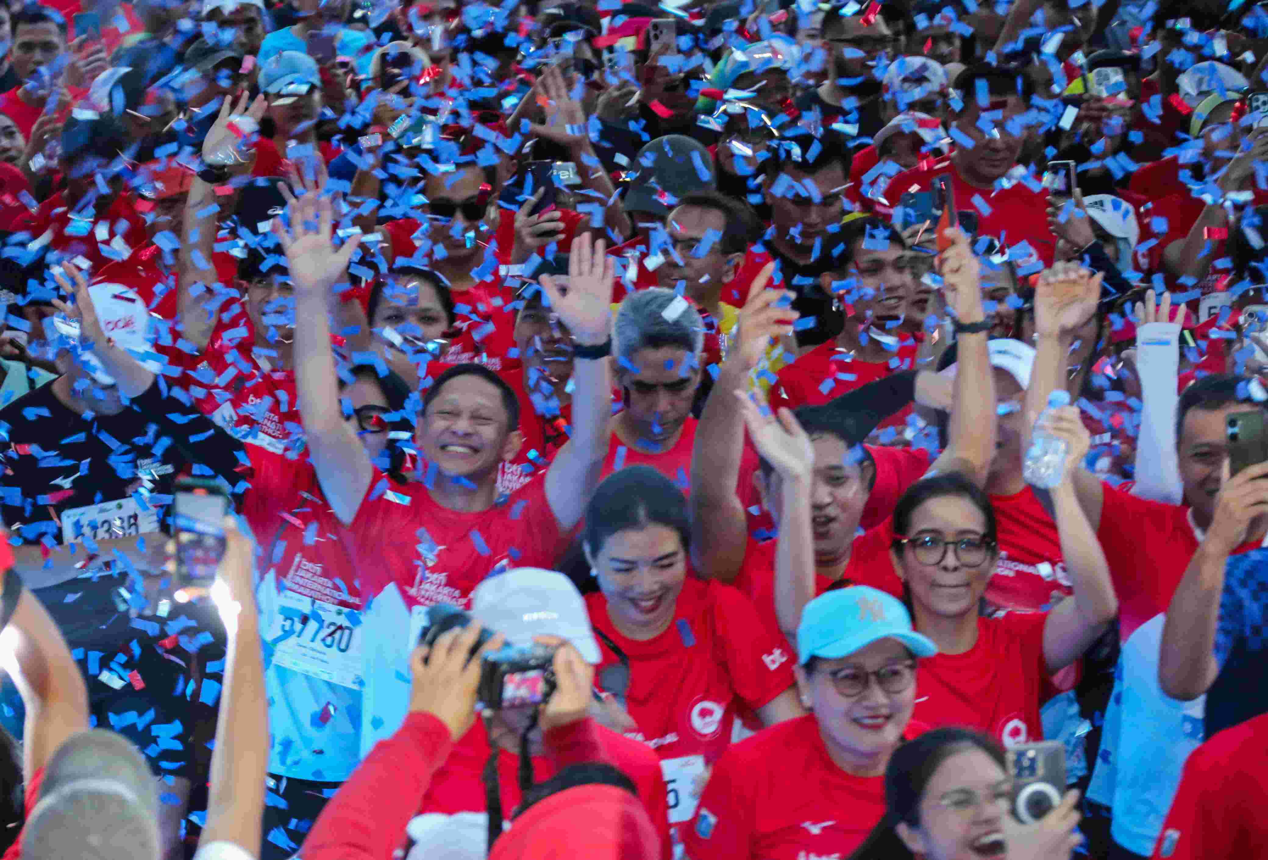 Peserta Jakarta Internasional Marathon, Minggu (29/6/2025). (BeritaNasional/Lydia)