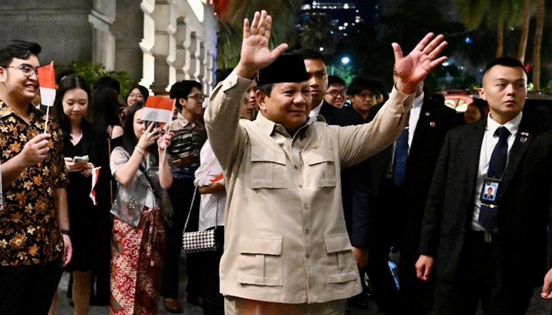 Presiden Prabowo di Singapura (Foto/PBMI)