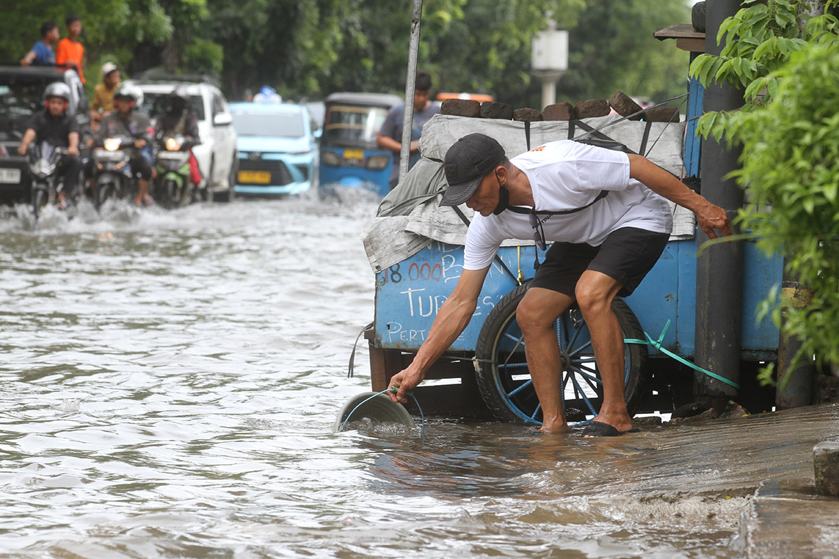 Banjir di Jakarta. (BeritaNasional/Oke Atmaja)
