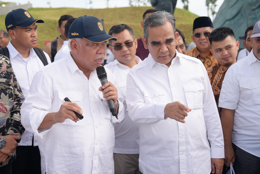 Kepala Otorita IKN Basuki Hadimuljono (kiri) bersama Ketua MPR RI Ahmad Muzani. (Foto/Doc. MPR RI)