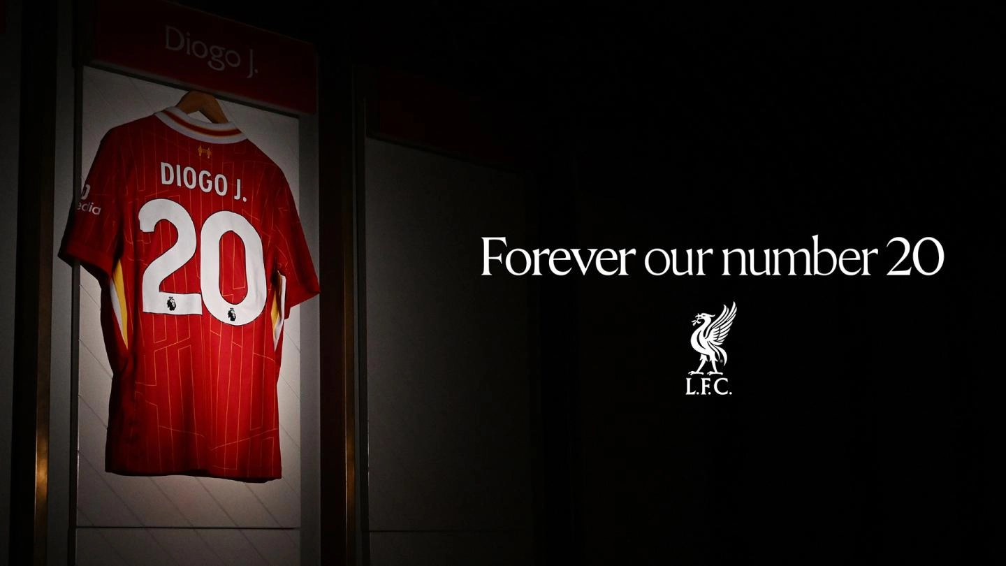Jersey dengan nomor punggung 20 yang dipakai mendiang Diogo Jota. (Foto/liverpoolfc.com)
