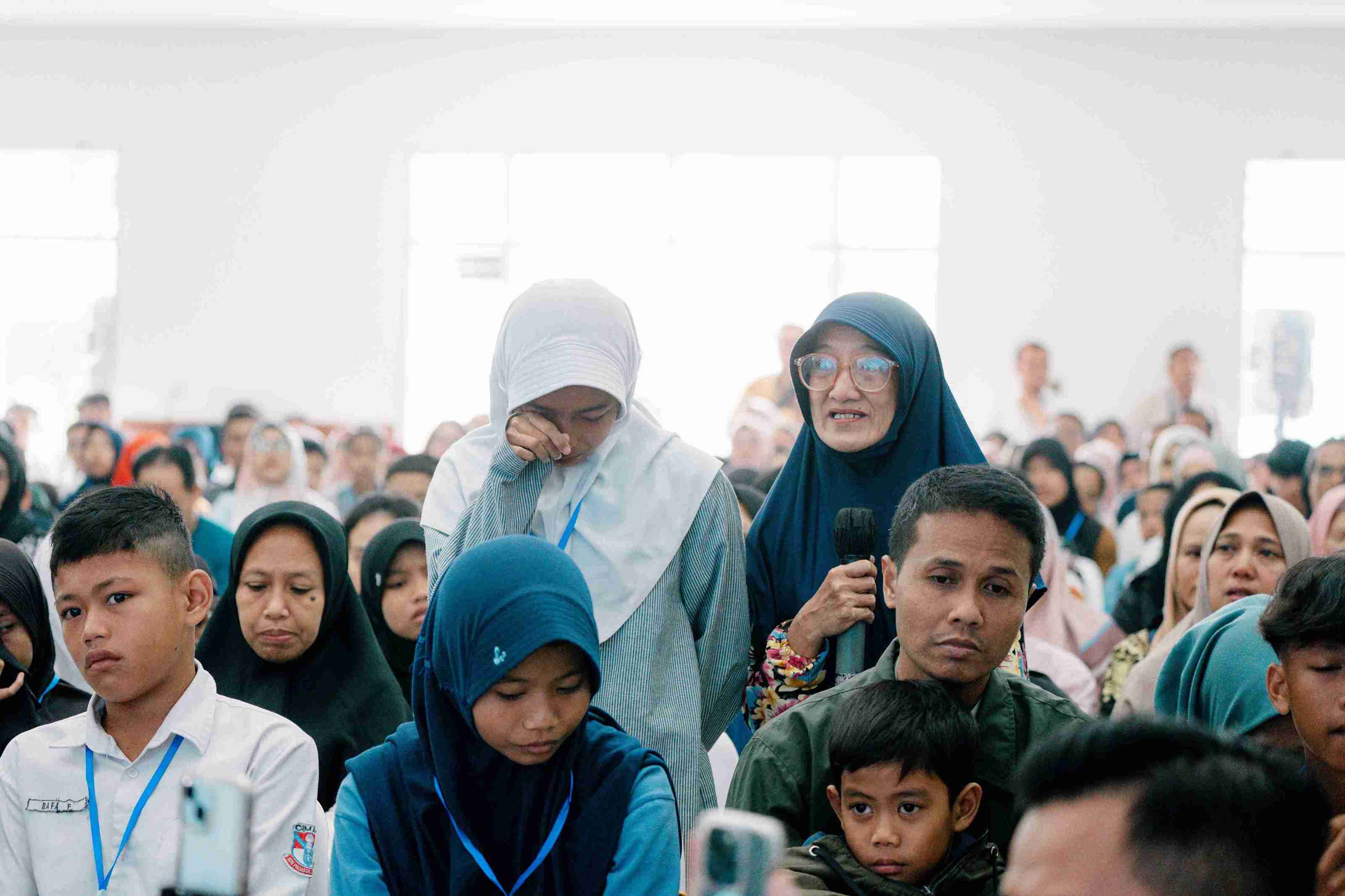 Calon siswa dan orang tua Sekolah Rakyat di Cimahi, Jawa Barat. (Foto/Kemensos)