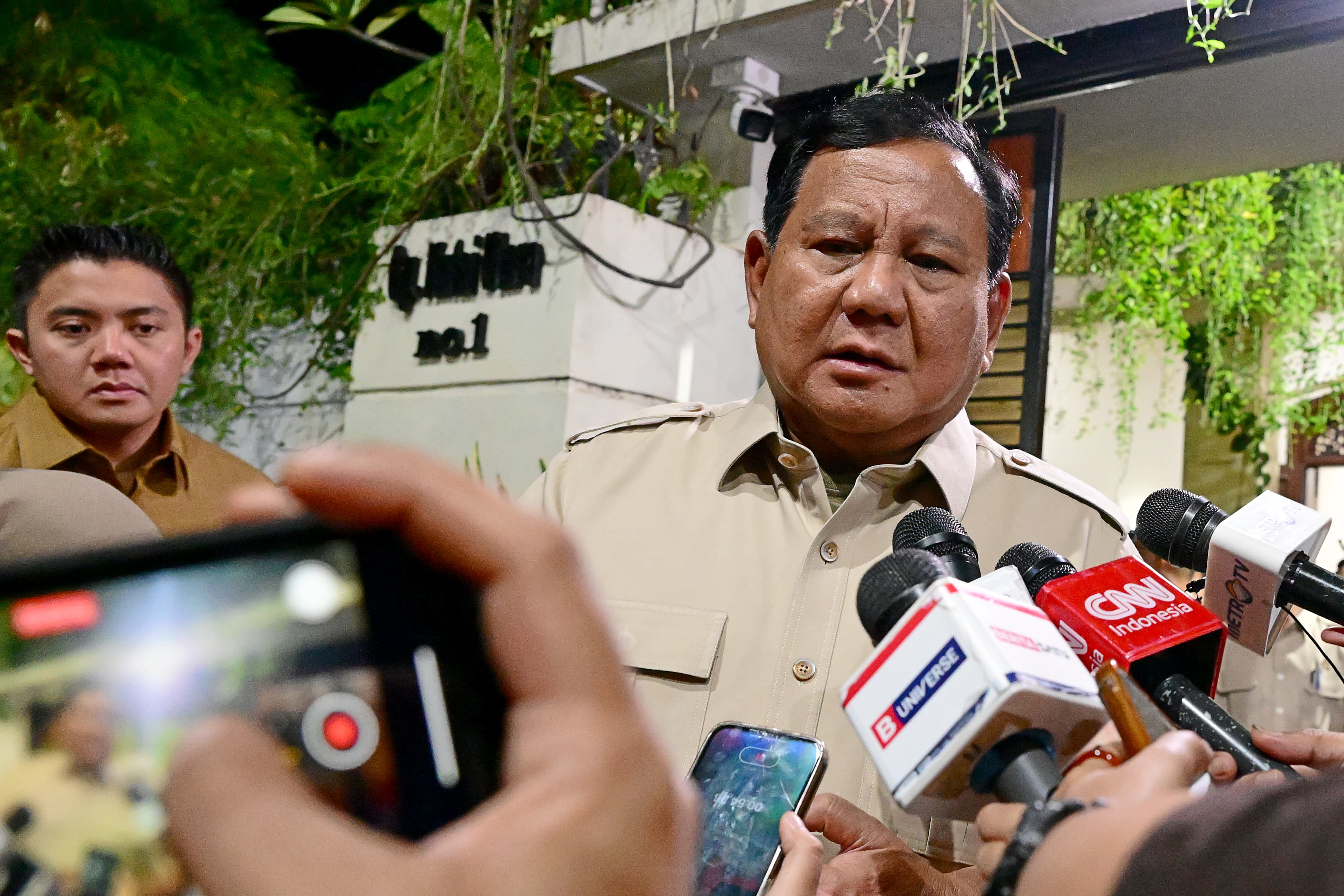 Presiden Prabowo Subianto saat diwawancarai. (Foto/BPMI)