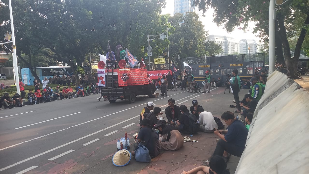 Demo Ojol di Jakarta Sepi Peserta. (Foto/istimewa)