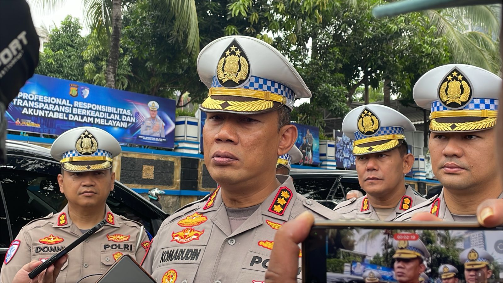 Direktur Lalu Lintas Polda Metro Jaya, Komisaris Besar Polisi Komaruddin. (BeritaNasional/Bachtiar)