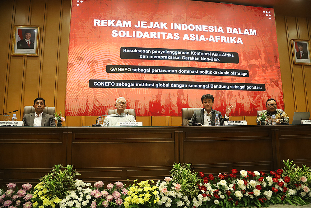 KWP bersama DPR gelar Dialektika Demokrasi dengan mengangkat tema "Spirit Conefo dan Relevansinya Dengan Masa Kini ". (BeritaNasional/Elvis Sendouw