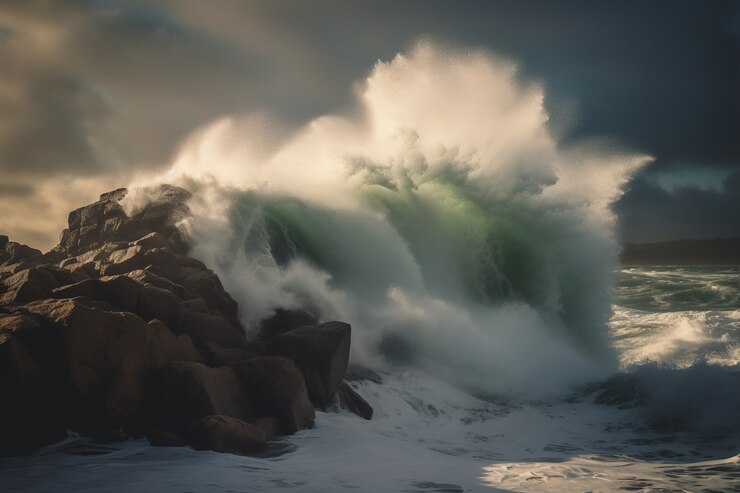 Ilustrasi potensi tsunami pascagempa. (Foto/Freepik)