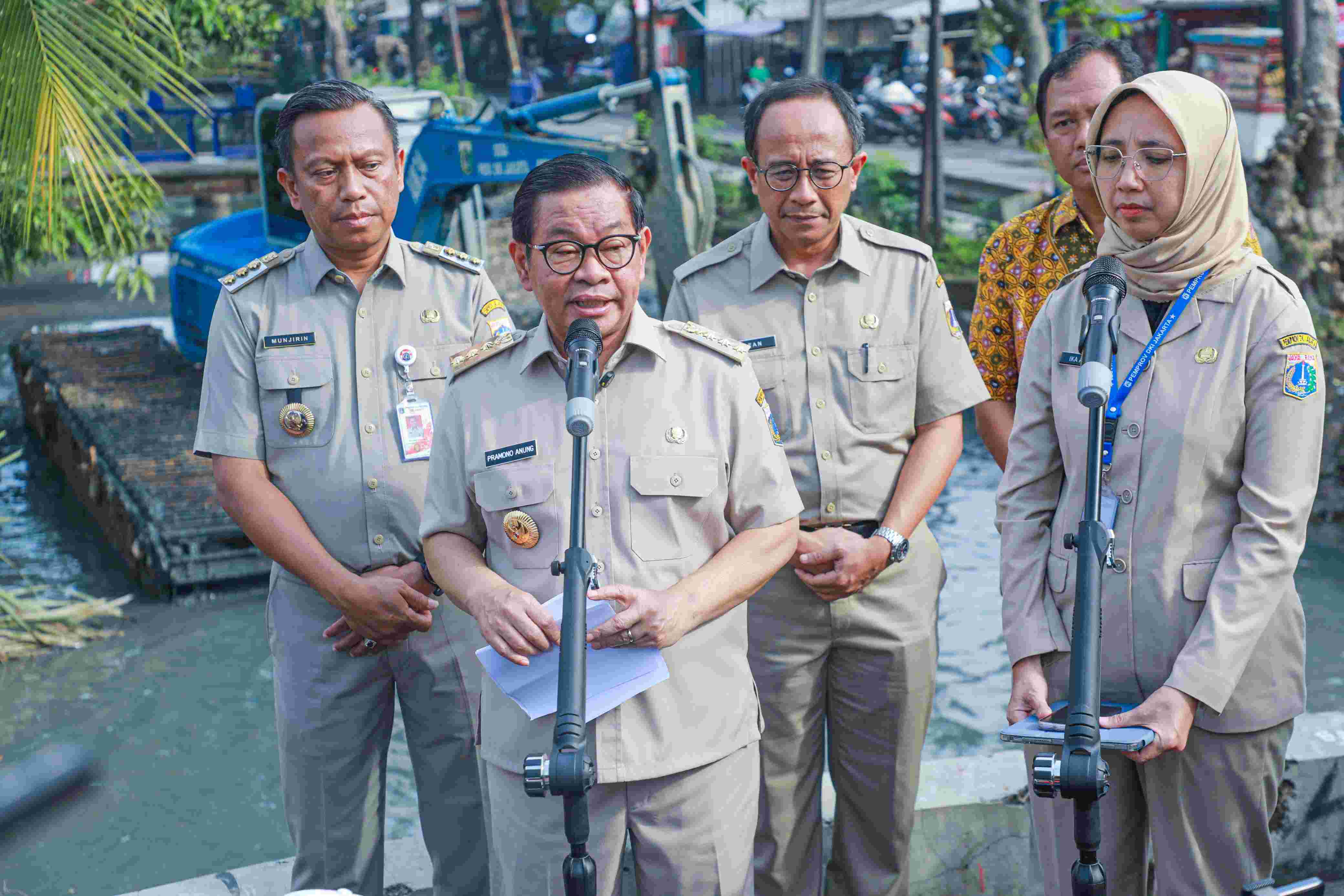 Gubernur Jakarta Pramono Anung saat memberikan keterangan. (Foto/Pemprov Jakarta)
