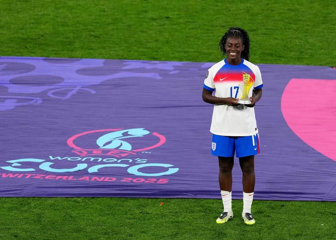 Penyerang muda Inggris Michelle Agyemang dinobatkan sebagai pemain muda terbaik Euro Wanita 2025. (Foto/Instagram Michelle Agyemang)