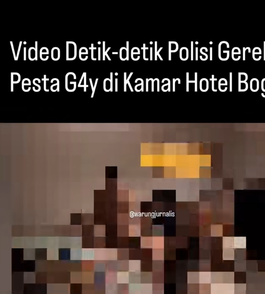 Video viral pesata gay di ruang sebuah hotel di Bogor. (Foto/Instagram)