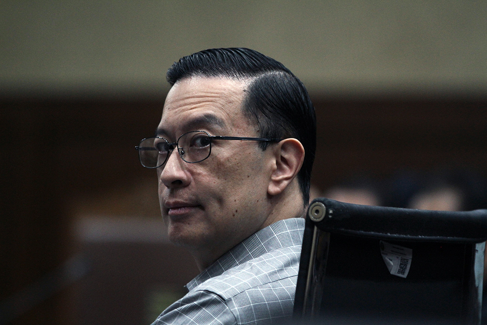 Terdakwa kasus dugaan korupsi impor gula Thomas Trikasih Lembong bersiap menjalankan sidang pembacaan tuntutan di Pengadilan Tipikor, Jakarta. (BeritaNasional/HO/Agus SinPo.id)