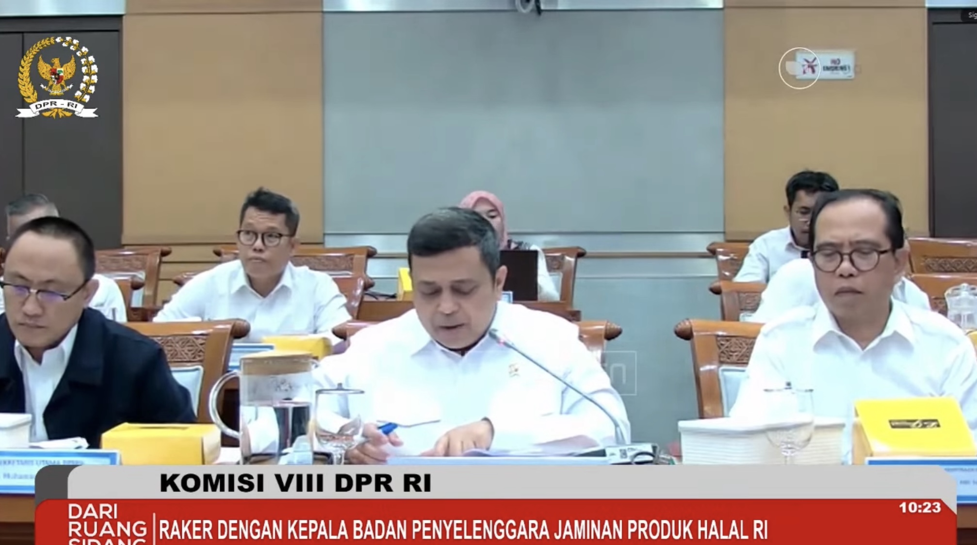 Kepala Badan Penyelenggara Jaminan Produk Halal (BPJPH) Ahmad Haikal Hasan. (Foto/TV Parlemen)