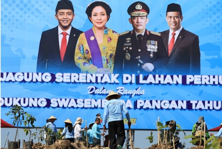 Produksi jagung, kolaborasi antara Polri dan Kementerian Pertanian. (Foto/Doc. Polri)