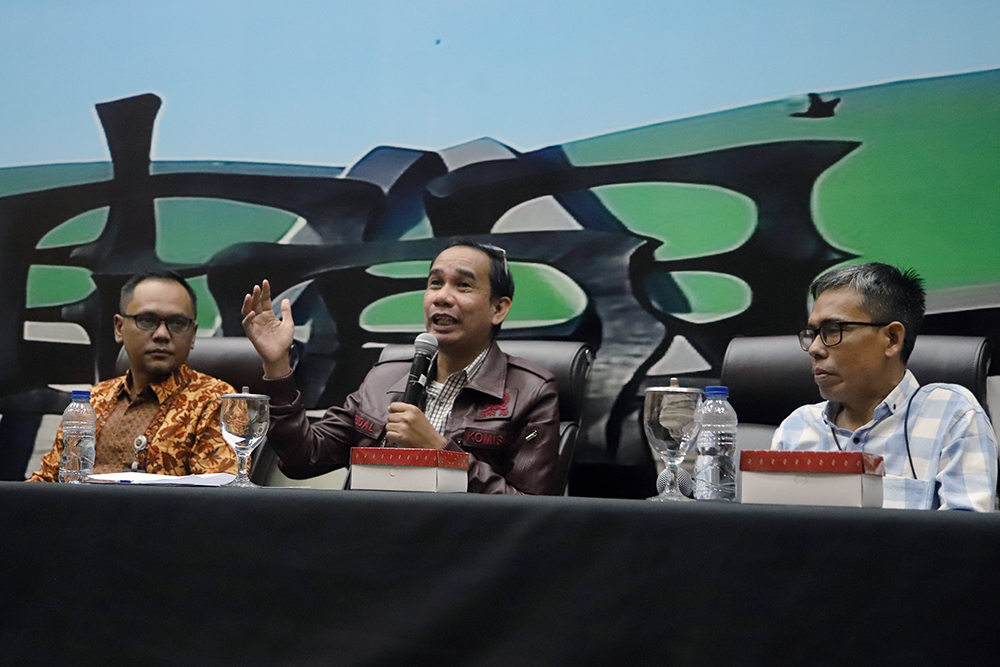 Diskusi Dialektika Demokrasi dengan tema "Transformasi Polri Menuju Presisi:  Menjadi Harapan Masyarakat". (BeritaNasional/Elvis Sendouw)
