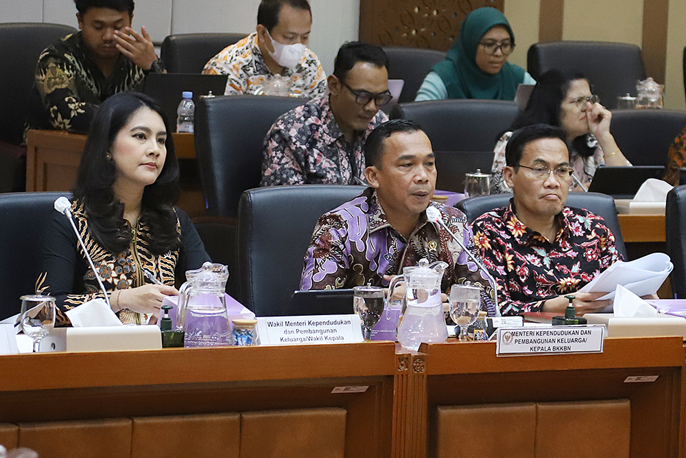 Rapat Kerja Komisi IX dengan Menteri Kependudukan dan Pembangunan Keluarga/Kepala BKKBN Wihaji bahas pencegahan Stunting. (BeritaNasional/Elvis Sendouw)