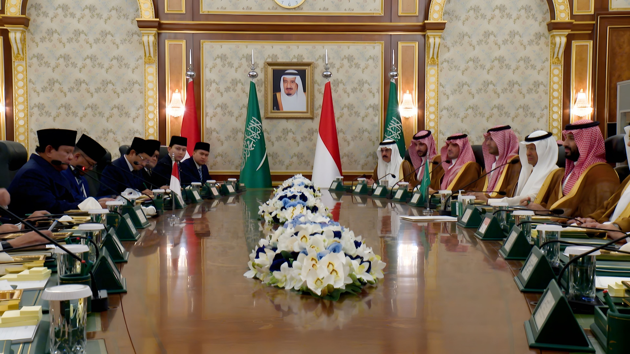 Pertemuan resmi kenegaraan Indonesia-Arab Saudi di Istana Al-Asam, Jeddah. (Foto/istimewa)