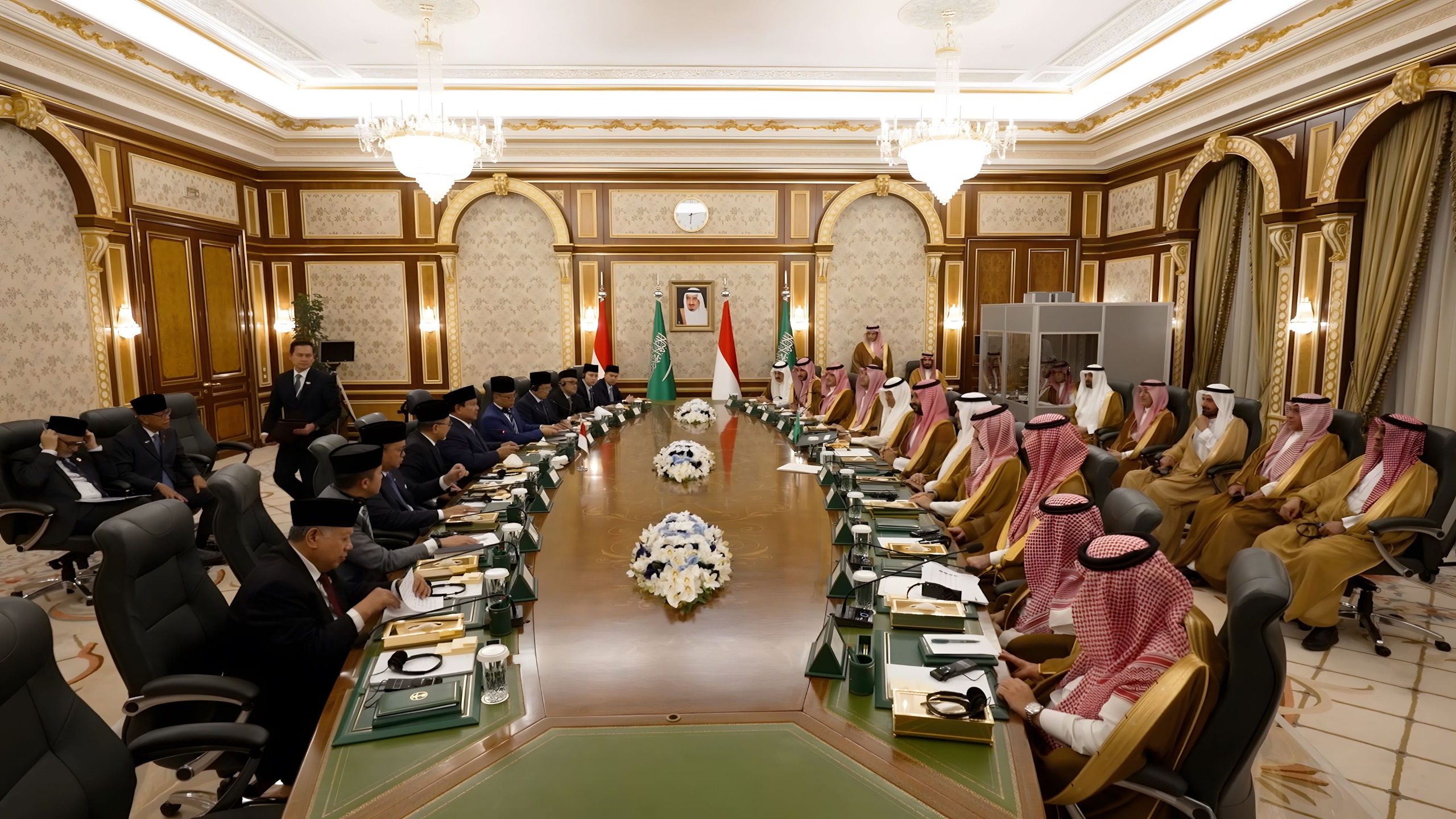 Pertemuan resmi kenegaraan Indonesia-Arab Saudi di Istana Al-Asam, Jeddah. (Foto/istimewa)