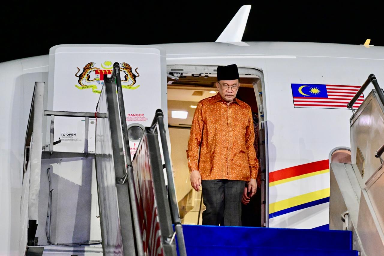 PM Malaysia Anwar Ibrahim Tiba di Jakarta, Siap Gelar Pertemuan Annual Consultation dengan Presiden Prabowo. (Foto/BPMI)