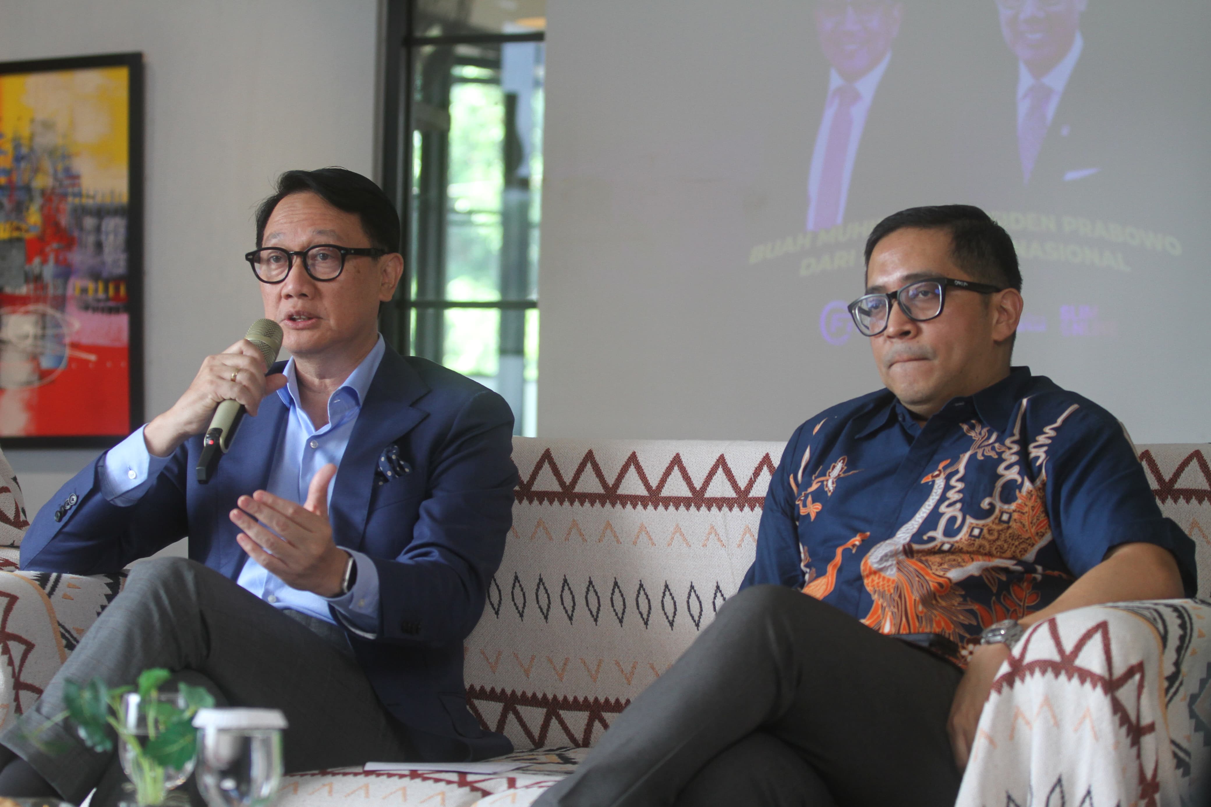Suasana diskusi 'Buah Muhibbah Presiden Prabowo Dari Dunia Internasional' yang digelar PCO. (BeritaNasional/Oke Atmaja)
