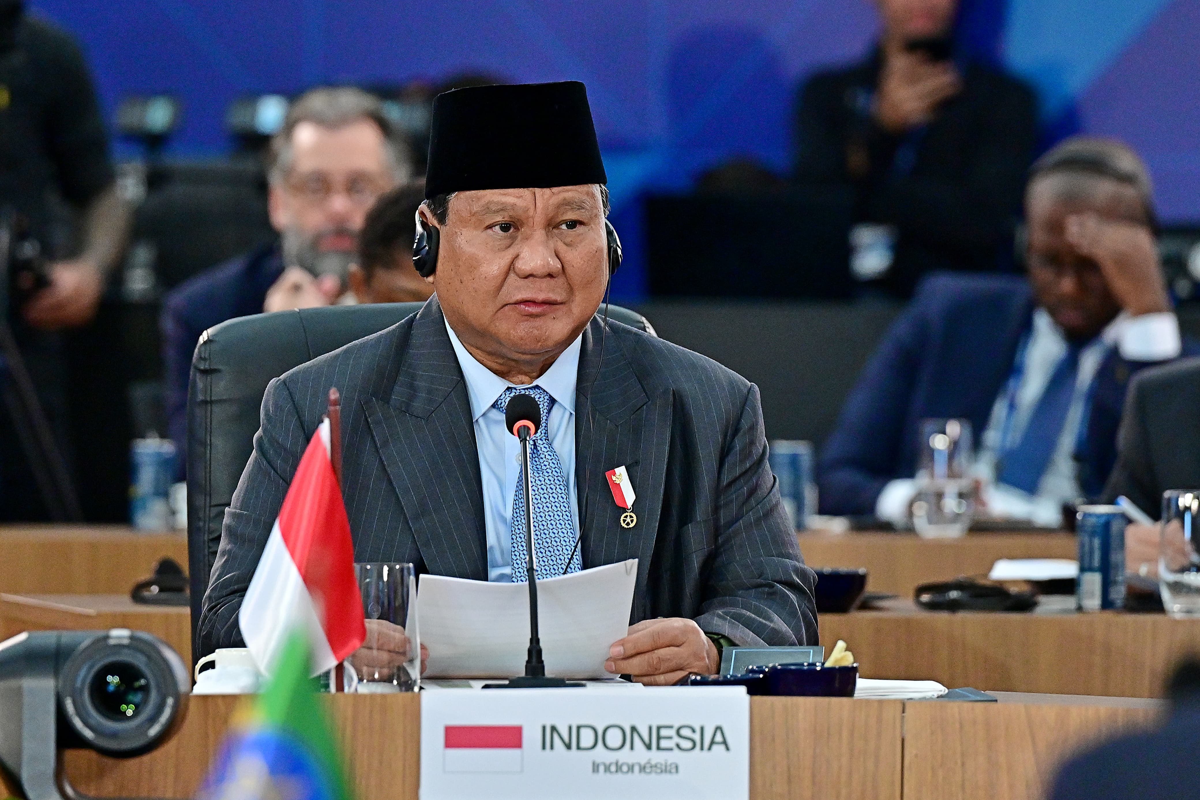 Presiden Indonesia Prabowo Subianto menghadiri rapat pleno KTT BRICS 2025 di Brasil. (Foto/BPMI)