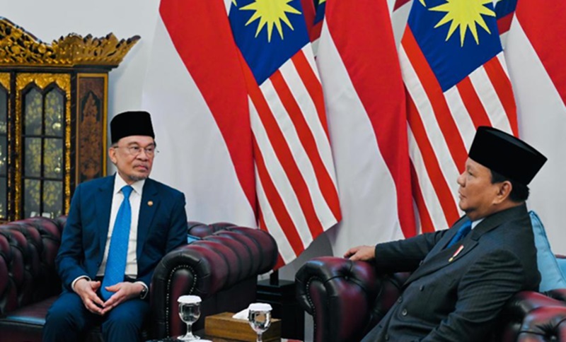 Presiden Prabowo sambut PM Anwar Ibrahim (Foto/PBMI)