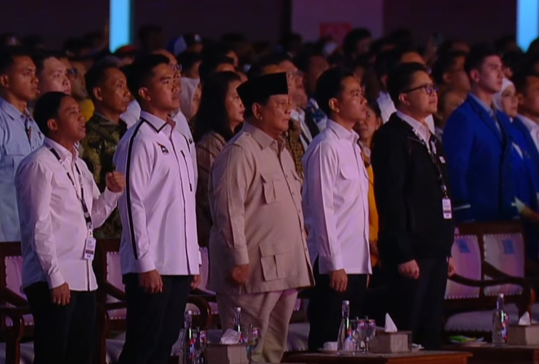 Presiden Prabowo Subianto (tengah) saat menghadiri penutupan Kongres PSI di Solo, Jateng. (Foto/Istimewa)