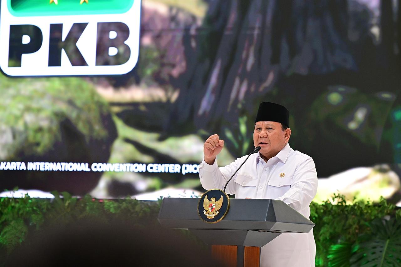 Prabowo dalam sambutannya pada Peringatan Hari Lahir ke-27 Partai Kebangkitan Bangsa. (Foto/BPMI)