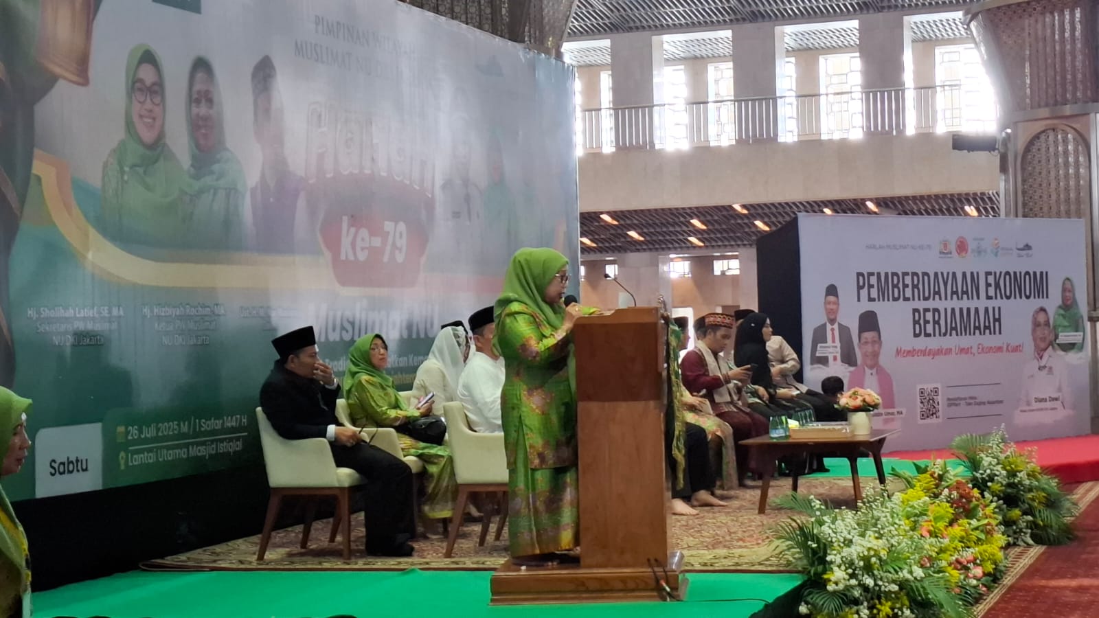 Puncak Harlah ke-79 Muslimat NU di Masjid Istiqlal Jakarta. (BeritaNasional/Lydia)
