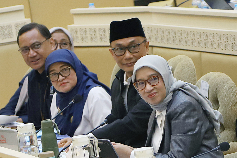 Rapat kerja dan Rapat Dengar Pendapat Komisi II dengan pemerintah bahas anggaran. (BeritaNasional/Elvis Sendouw)