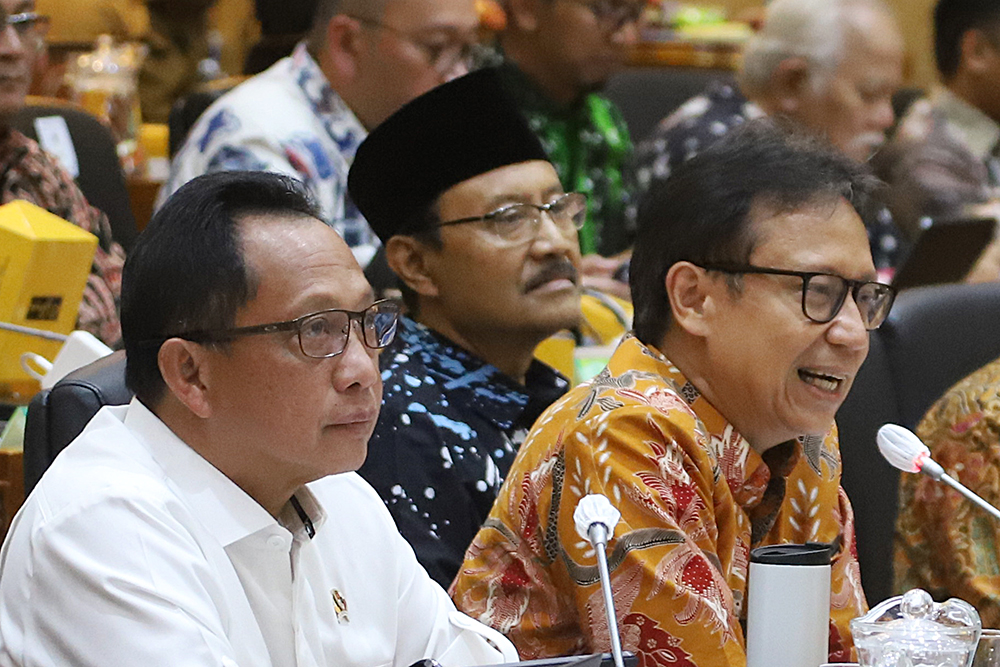 Rapat Kerja Komisi IX bersama Menteri Dalam Negeri, Menteri Kesehatan dan Menteri Sosial. (BeritaNasional/Elvis Sendouw)
