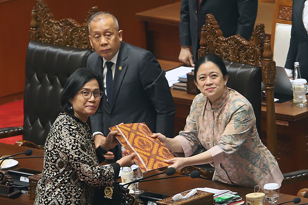 Rapat Paripurna DPR ke-24 Masa Persidangan IV Tahun Sidang 2024-2025 di Kompleks Parlemen, Senayan, Jakarta, Selasa (15/7/2025). (BeritaNasional/Elvis Sendouw)