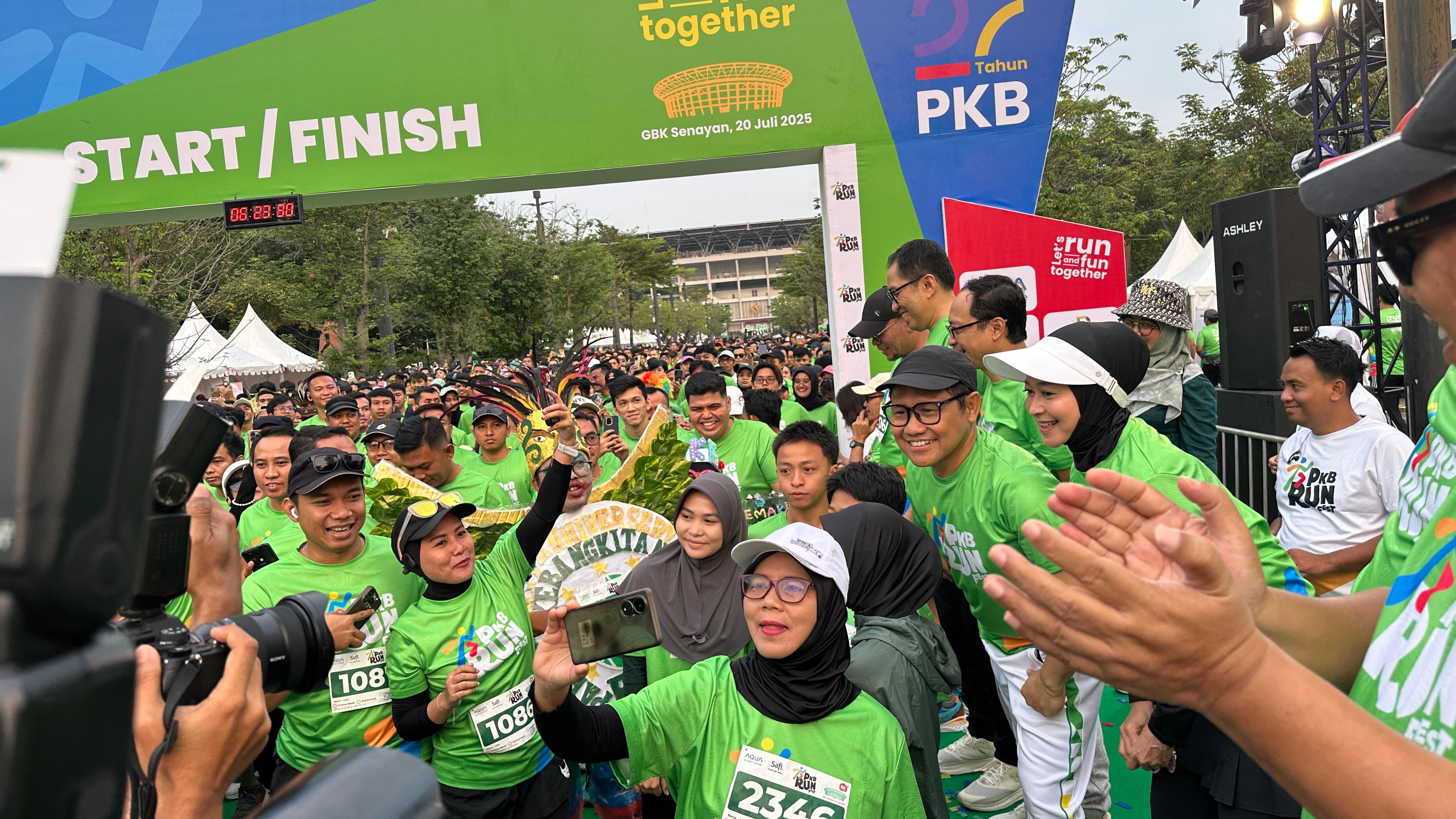 Rayakan Harlah ke-27, PKB Gelar Run Fest 5K Bersama Ribuan Warga. (Foto/istimewa)