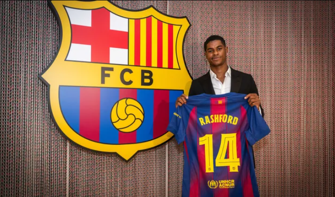 Marcus Rashford penyerang Aston Villa resmi gabung Barcelona. (Foto/doc. Barca)