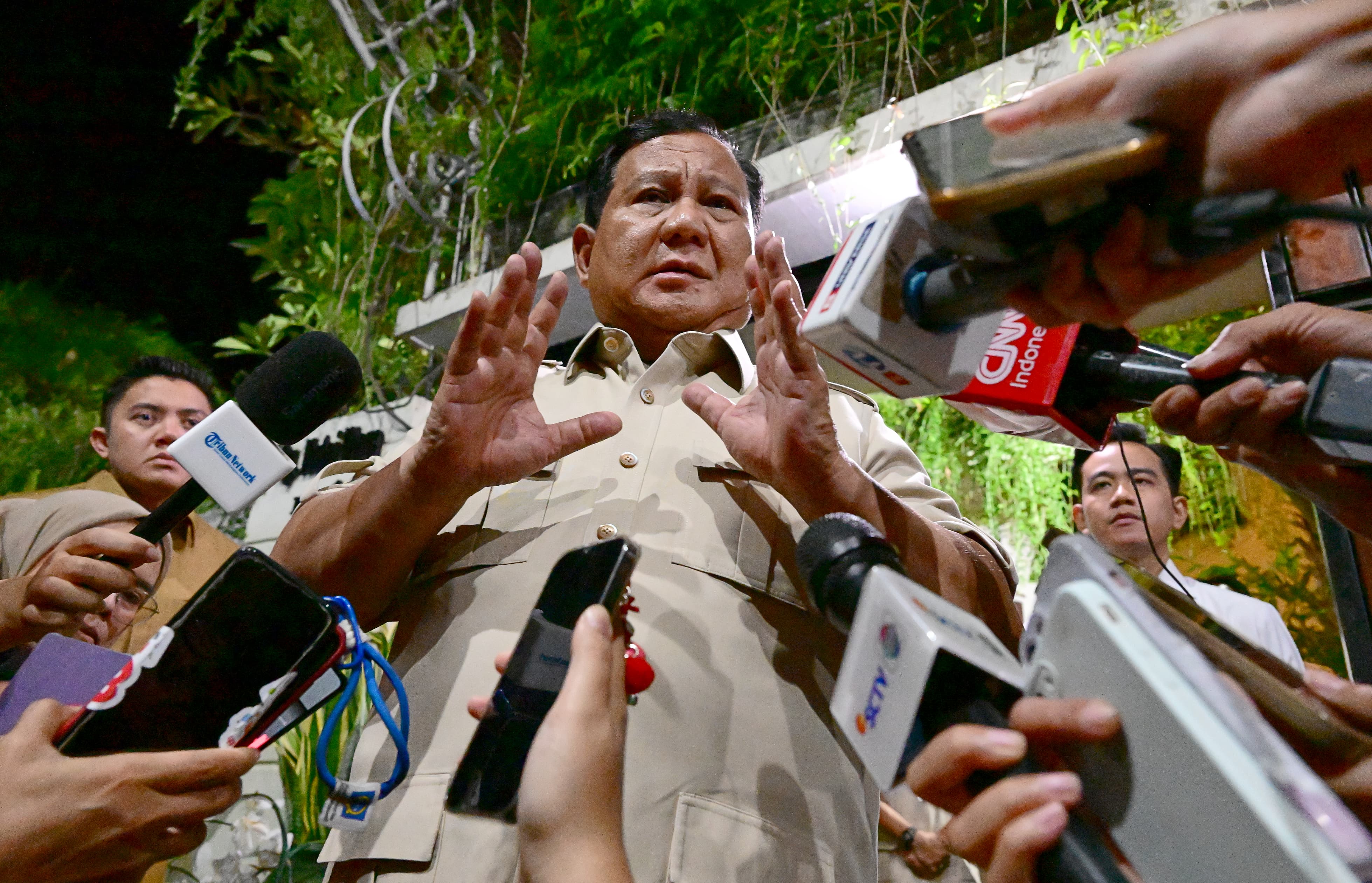 Presiden Indonesia Prabowo Subianto saat diwawancarai. (Foto/BPMI)