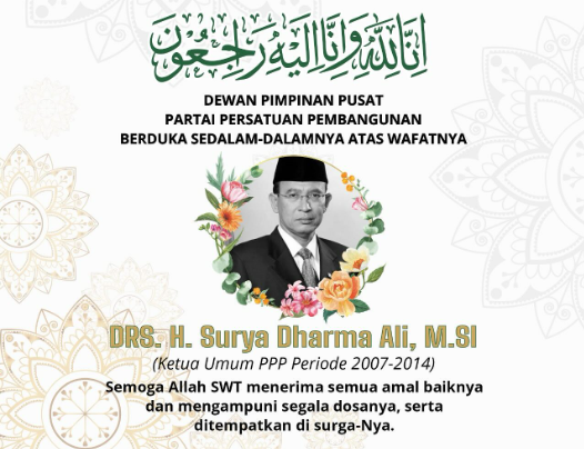 Mantan Menteri Agama RI, Suryadharma Ali, wafat pada Kamis pagi, 31 Juli 2025. (Foto/doc. PPP)