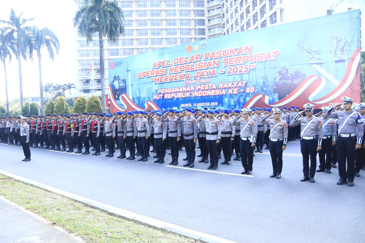 Apel Operasi Merdeka Jaya 2025. (Foto/Korlantas Polri)
