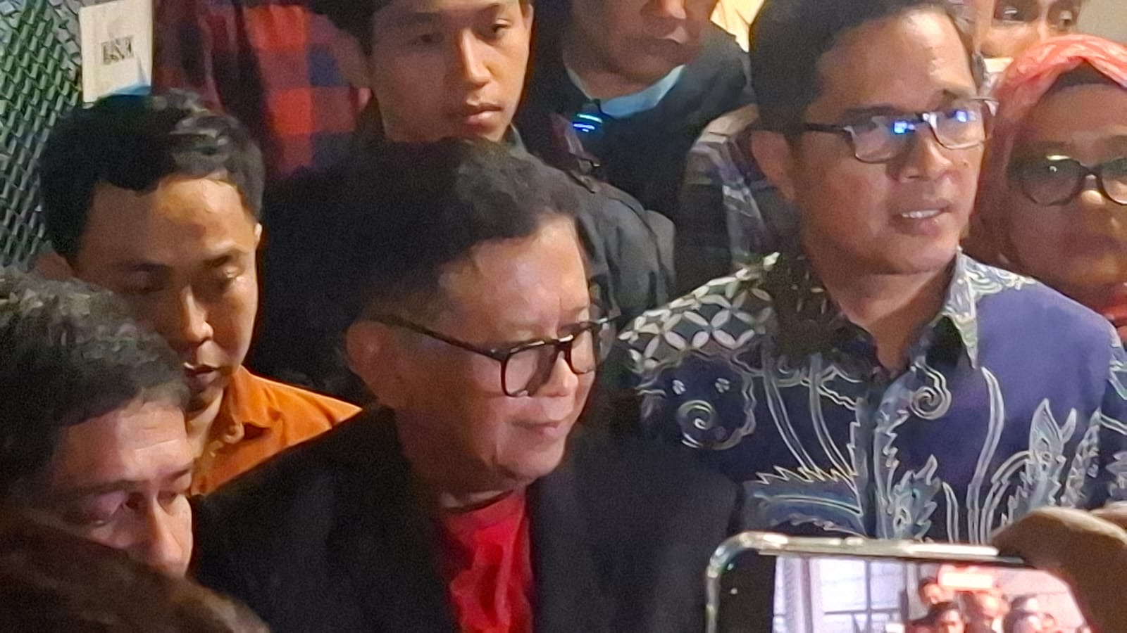Sekjen PDIP Hasto Kristiyanto usai keluar dari Rutan KPK. (Foto/istimewa)