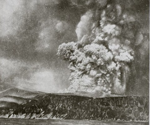 Letusan Gunung Krakatau. (Foto/Wikipedia)